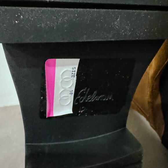 Sam Edelman Lulia Lug Sole Chunky Suede Boots Camel Brown Whiskey Gorpcore 10 - Picture 11 of 12